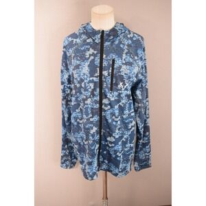 Forloh SolAir Hooded Jacket Medium Blue Camo Mens Hunting Brrr Lightweight